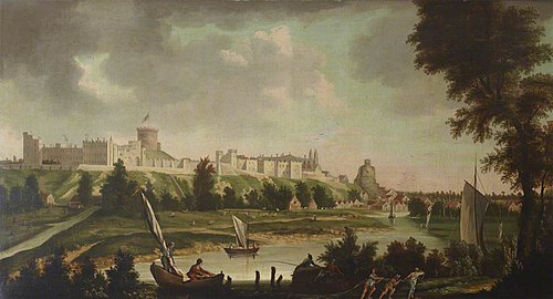 View of Windsor Castle from the River Thames, 1795, 