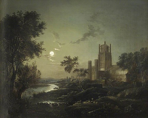 Ely Cathedral in an Imaginary Landscape by Moonlight, 1822, 