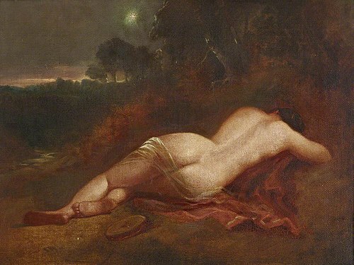 A Female Nude Asleep in a Landscape with the Evening Star, 1849, 