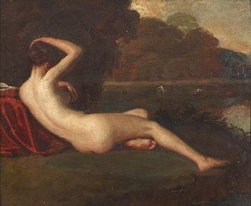 Female Nude by a Lake, 1849, 