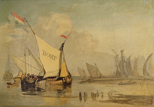 Dutch Barges off the Coast, 1822, 