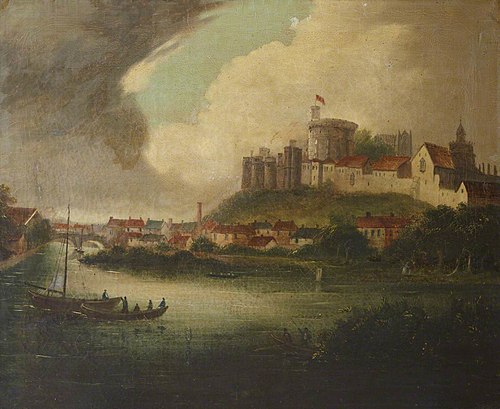 View of Windsor Castle from the River Thames, 1849, 