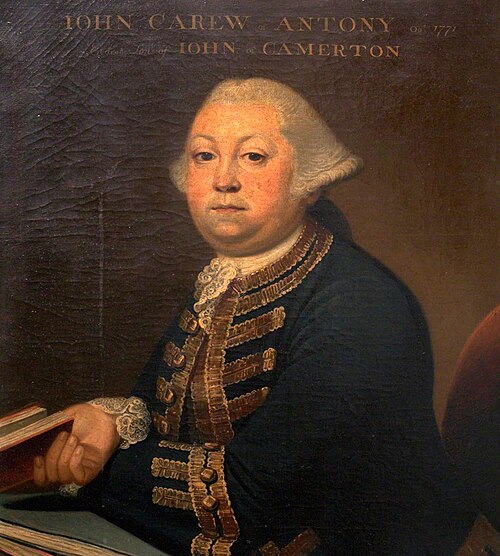 John Carew of Antony (1734 - 1771), 1749, 