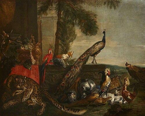 A Peacock and other Birds, 1658, 
