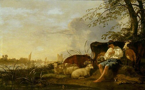 A Peasant Boy with Cattle and Sheep, 1649, 