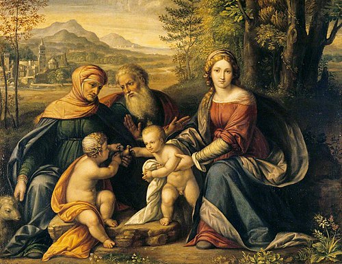 The Holy Family with Saint Elizabeth and Saint John the Baptist, 1849, 