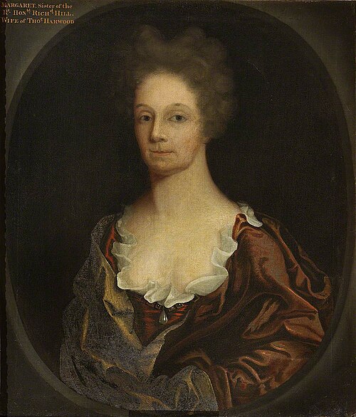 Margaret Hill, Mrs Thomas Harwood (d.1734), 1687, 