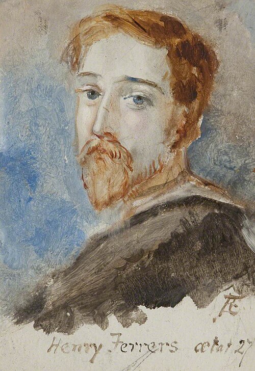 Henry Ferrers Croxon, later Ferrers Ferrers (1848-1923) aged 27, 1875, 