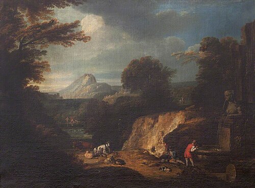 A Wooded Landscape with a Fountain, 1749, 