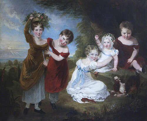The Children of The Hon. Reverend Henry Cockayne Cust (1780-1861) and Lady Anna Maria Elizabeth Need, 1823, 