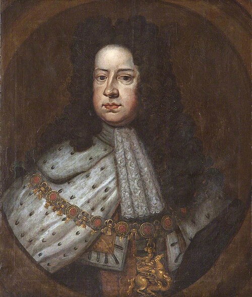 King George I (1660–1727) wearing Garter robes, 1714, 