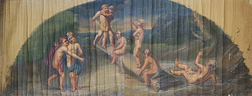A Group of Eight Children playing by Water, 1849, 