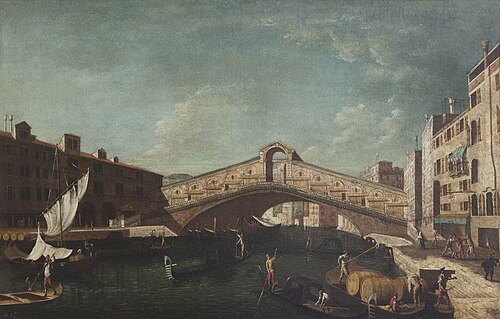 View of the Rialto, Venice, 1749, 