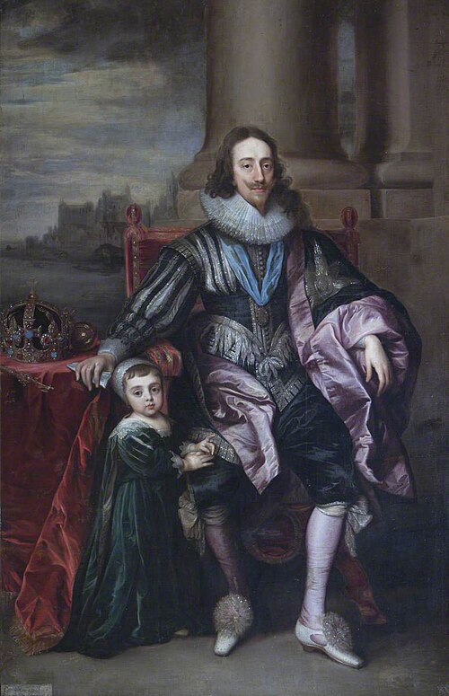 King Charles I (1600-1649) and his son Charles, Prince of Wales, later King Charles II (1630-1685), 1650, 