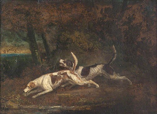 Two Foxhounds, 1849, 
