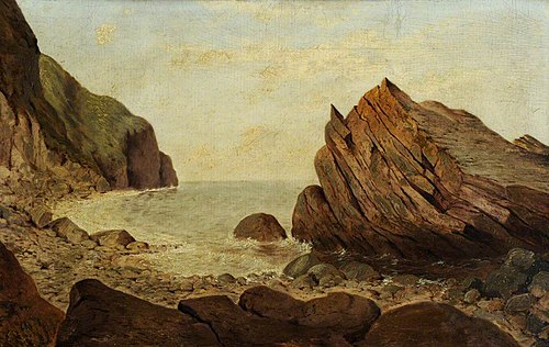 Coastal Scene with Rocky Bay, 1849, 
