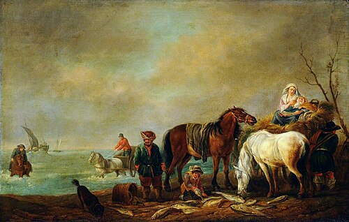 Fishermen and Horses in a River Landscape (after Aelbert Cuyp), 1849, 