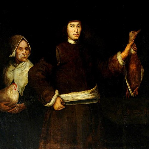 Two Figures with Poultry, 1700, 