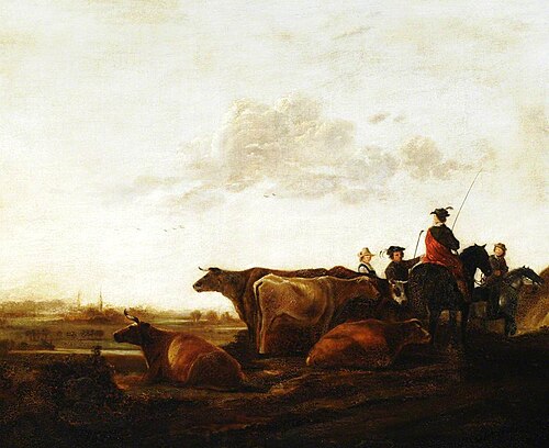 Herdsman and Cattle in a River Landscape, 1684, 