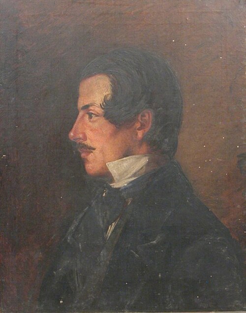 A Man in Profile to left, 1845, 