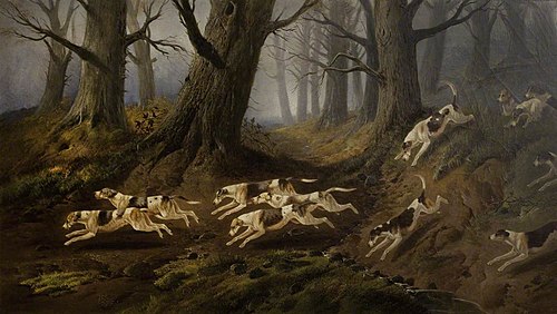 Hounds in Full Chase, 1749, 