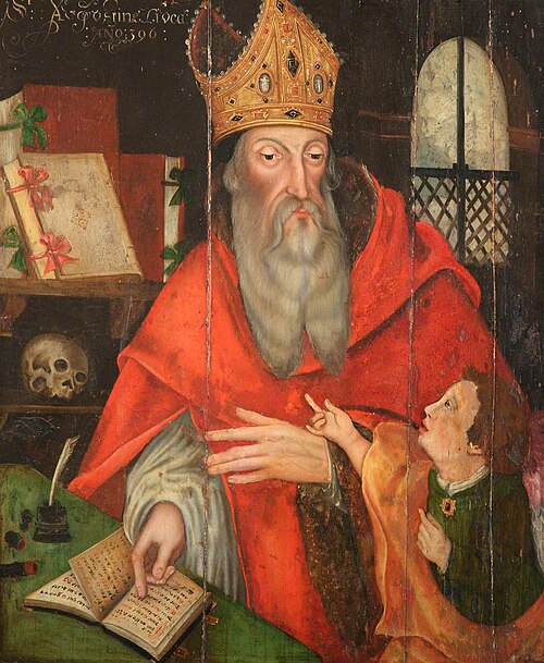 Four Fathers of the Church: Saint Augustine, Bishop of Hippo (354-430 AD), 1587, 