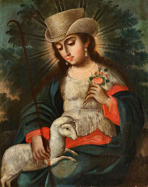 Saint Rose of Lima (1586-1618) with a Lamb, 1749, 