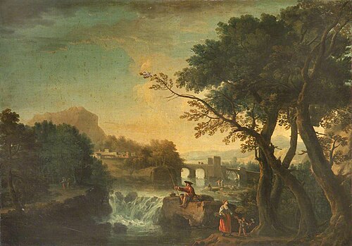 Landscape with an Angler, 1745, 