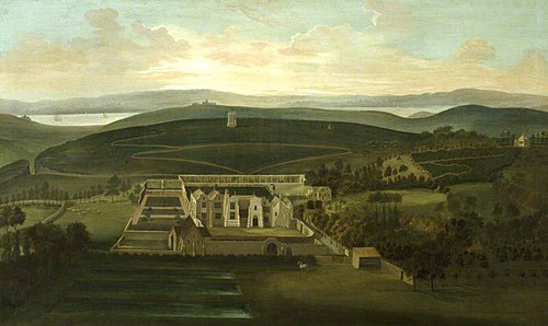 Panoramic View of Clevedon Court, Avon, 1720, 
