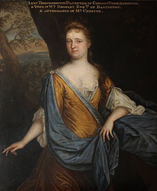 Lucy Throckmorton, Mrs William Bromley of  Baginton and later Lady Chester, 1700, 