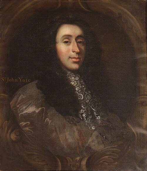Sir John Yate, 4th Bt (c.1660 - 1690), 1680, 