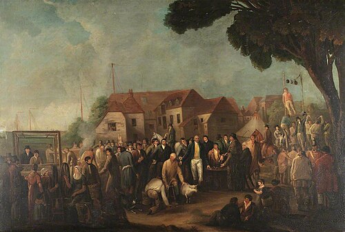The Weaving of the Throckmorton Coat, for a Wager in 1811, 1811, 