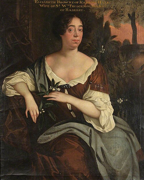 Elizabeth Browne, Lady Throckmorton, 1680, 