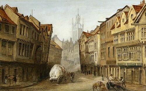 Street Scene, Newcastle-on-Tyne, 1849, 