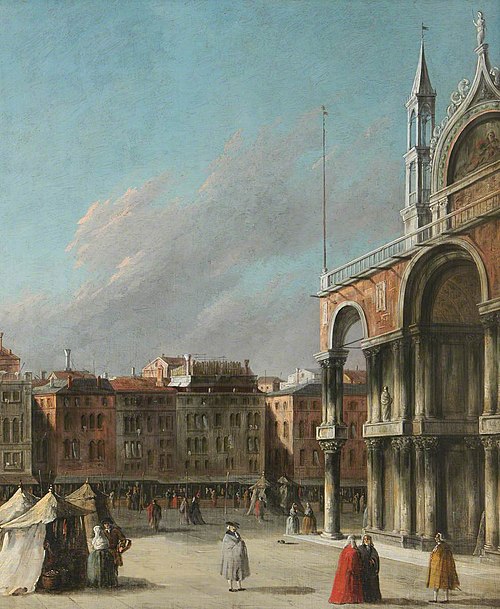 A Corner of St Mark's Square with the Basilica, Venice, 1749, 