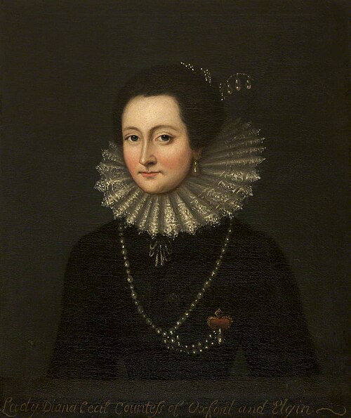 Lady Diana Cecil, Countess of Oxford and Elgin (1596 - 1654), 1635, 