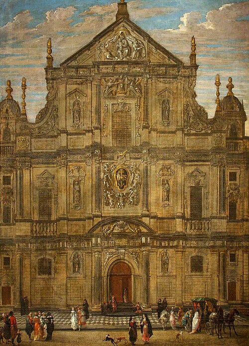 The Façade of the Jesuit Church, Antwerp, 1665, 