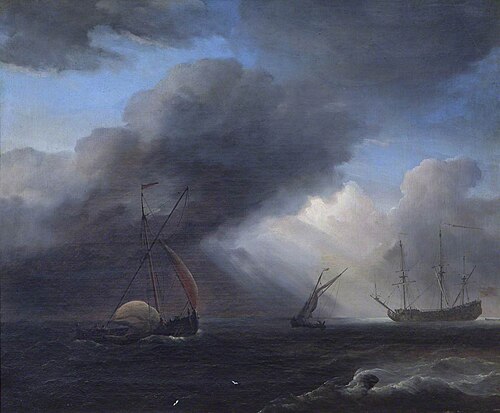 A Smalschip before an Approaching Storm, 1678, 
