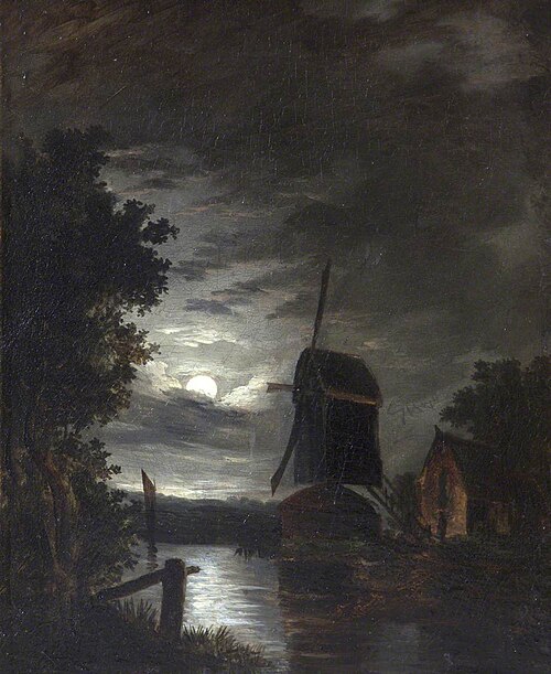 Windmill by Moonlight, 1849, 