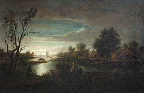 An Estuary by Moonlight, 1800, 