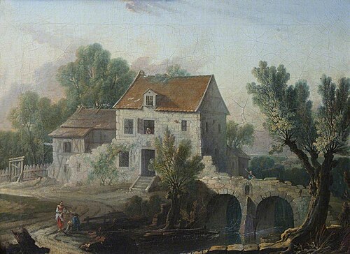 View of a House and Track by a Bridge, 1762, 