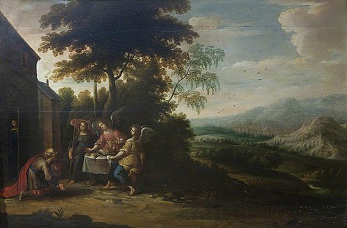 Abraham and Sarah visited by Three Angels, 1611, 