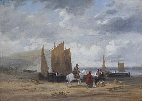 A Norfolk Beach Scene, 1823, 