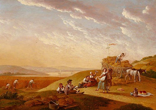 Landscape with Harvest Scene, 1800, 
