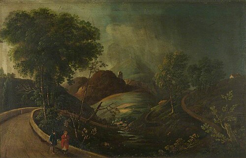 Landscape with Two Figures on a Road, 1749, 