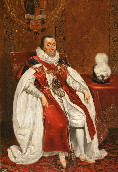 King James I (James VI of Scotland) (1566–1625) in Garter Robes, 1664, 