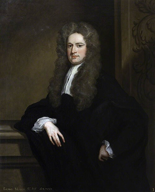 Thomas Vernon, KC, MP (1654-1721), 1697, 
