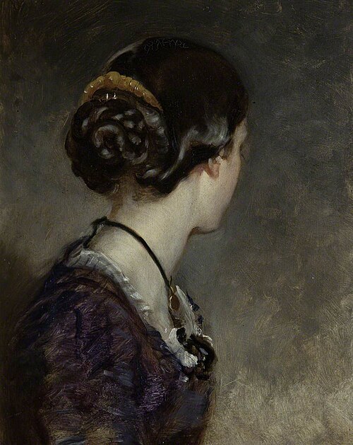 Lady Georgina Sophia Baillie-Hamilton, Lady Foley (1839-1928) (profile perdu), 1860, 