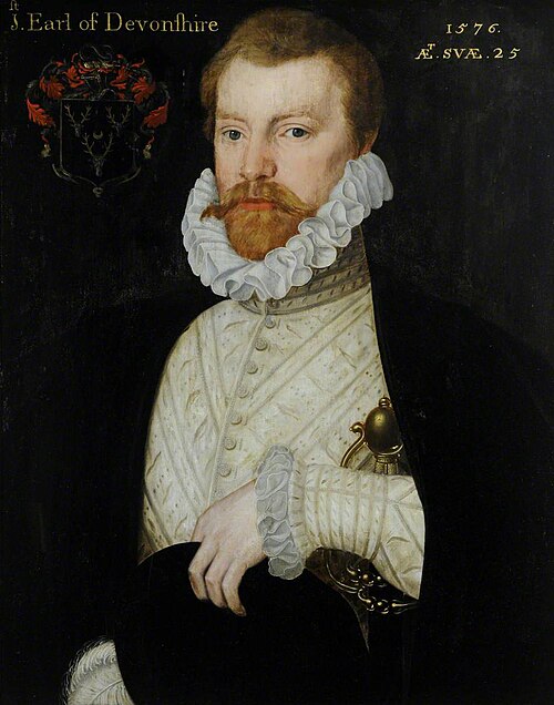 William Cavendish, 1st Earl of Devonshire (1551–1625), aged 25, 1576, 