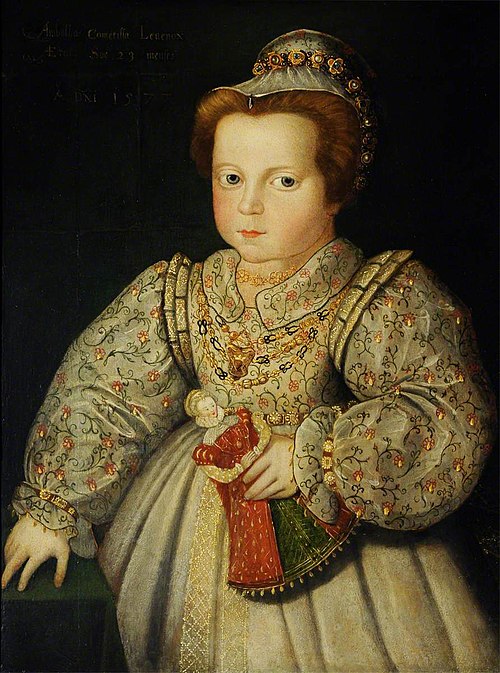 Lady Arabella Stuart, later Duchess of Somerset (1575 – 1615), aged 23 months, 1577, 